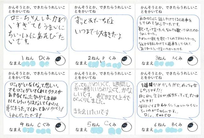 Romiと触れ合った子どもたちの声